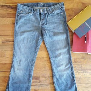 7 For All Mankind "A" Pocket Flare Grey Wash Size 29